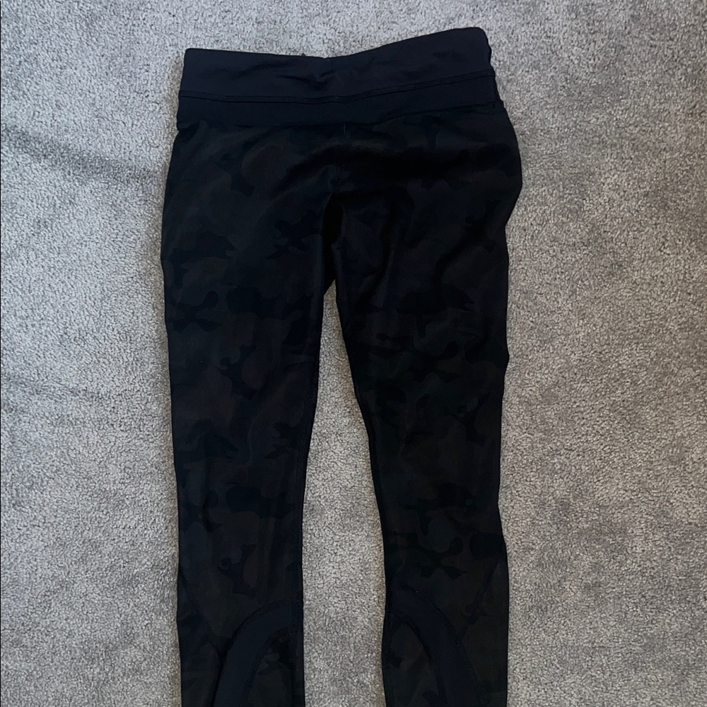 Lululemon Athletica Black Camouflage Leggings